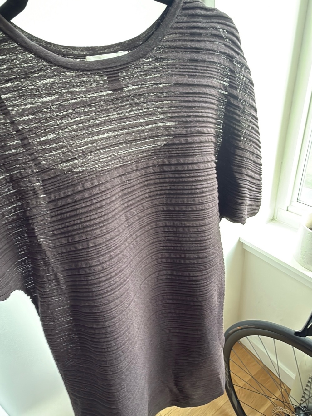 COS layered knit shift dress in brown